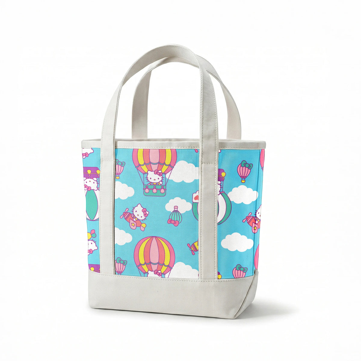Hello Kitty® Hot Air Balloons on Blue Fabric