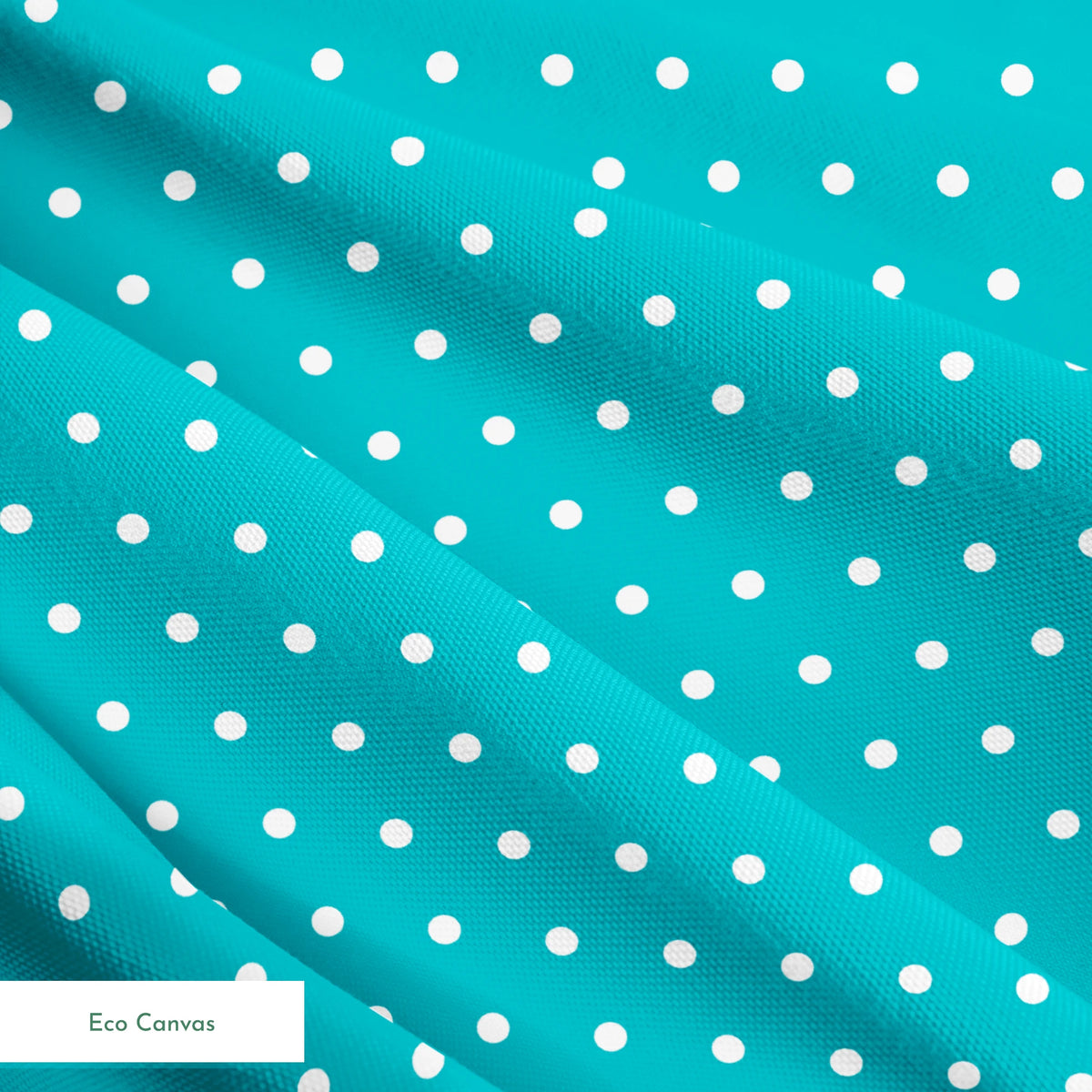 Two white circles on teal background springs ecocanvas texture