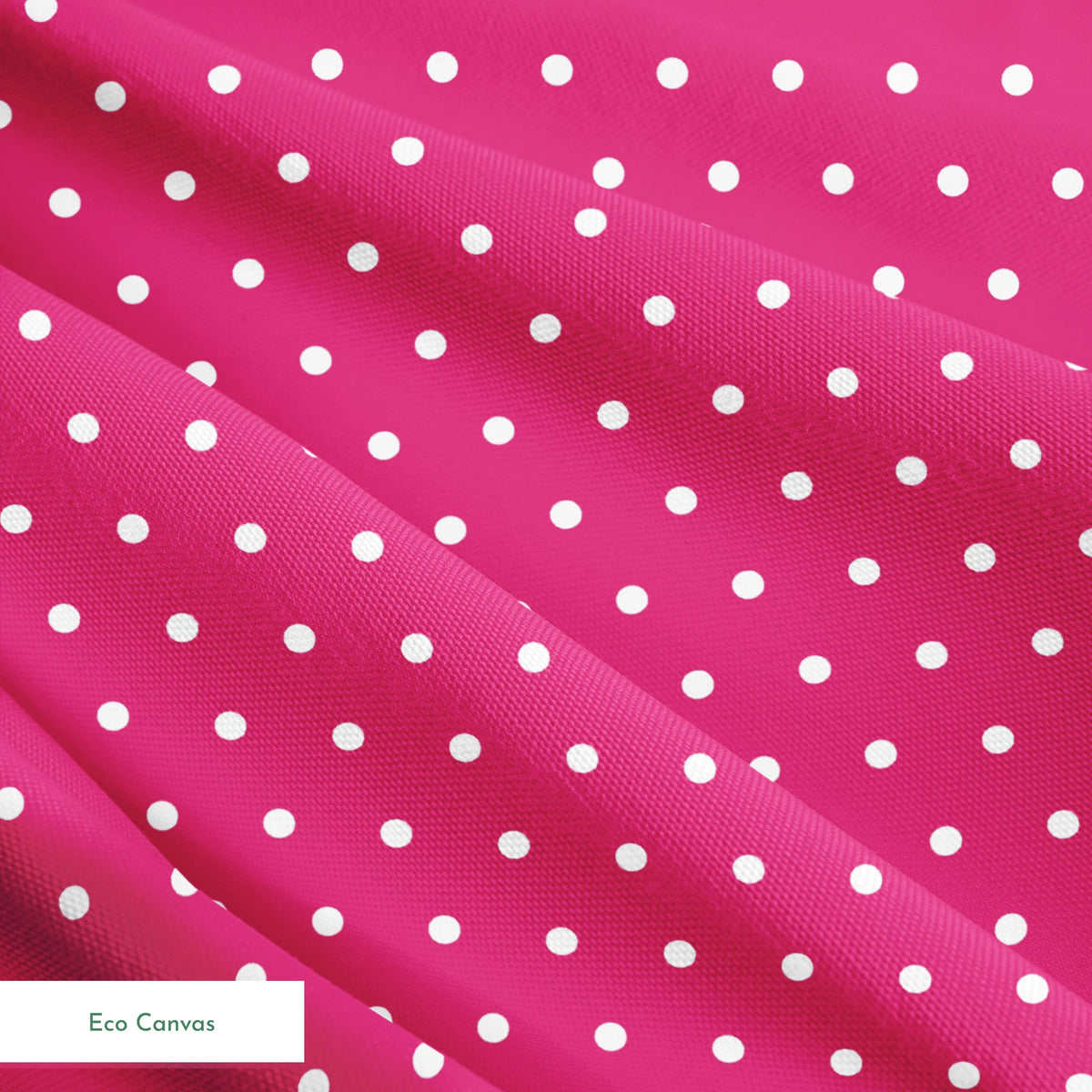 Two white circular dots on a solid magenta pink background springs ecocanvas texture