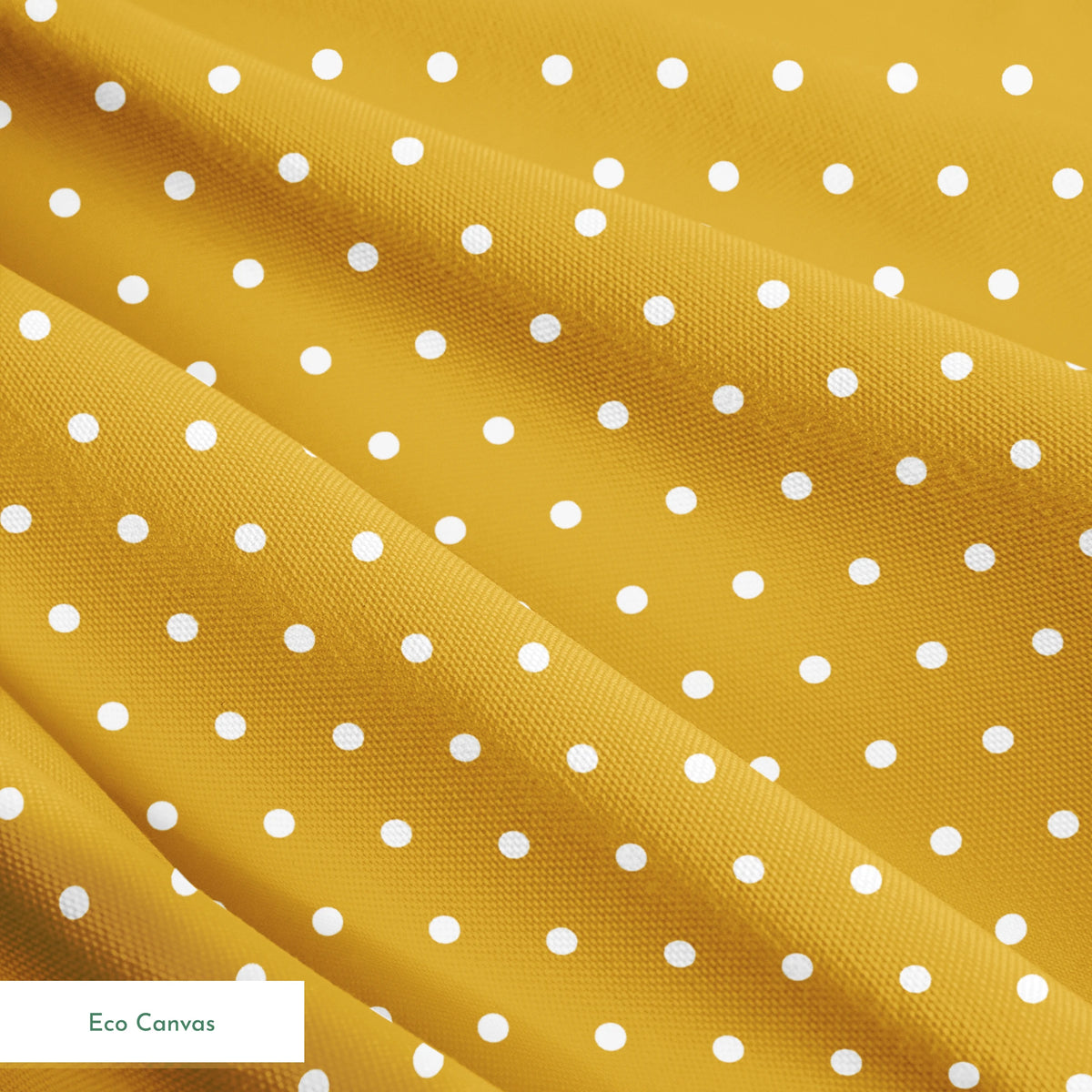 White circles on a golden yellow background springs ecocanvas texture