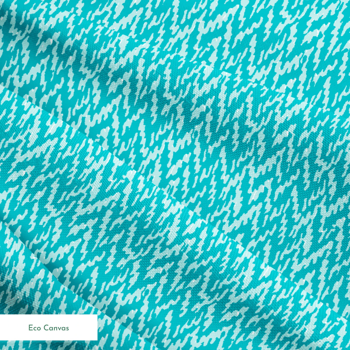 Turquoise and light blue abstract pattern with irregular vertical brush-like streaks springs ecocanvas texture