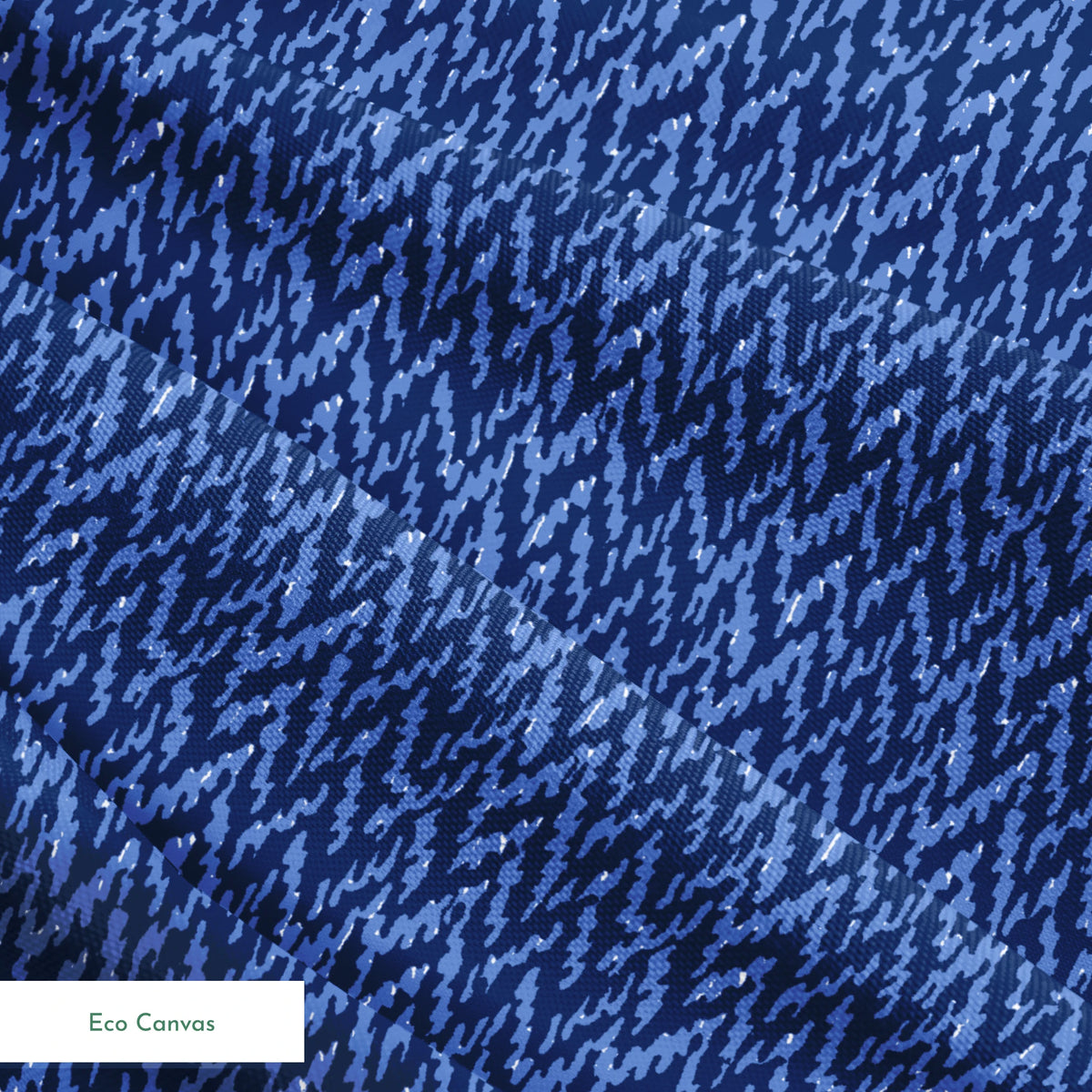 Abstract blue pattern with irregular vertical streaks in dark and light blue shades creating a textured, wavy appearance springs ecocanvas texture
