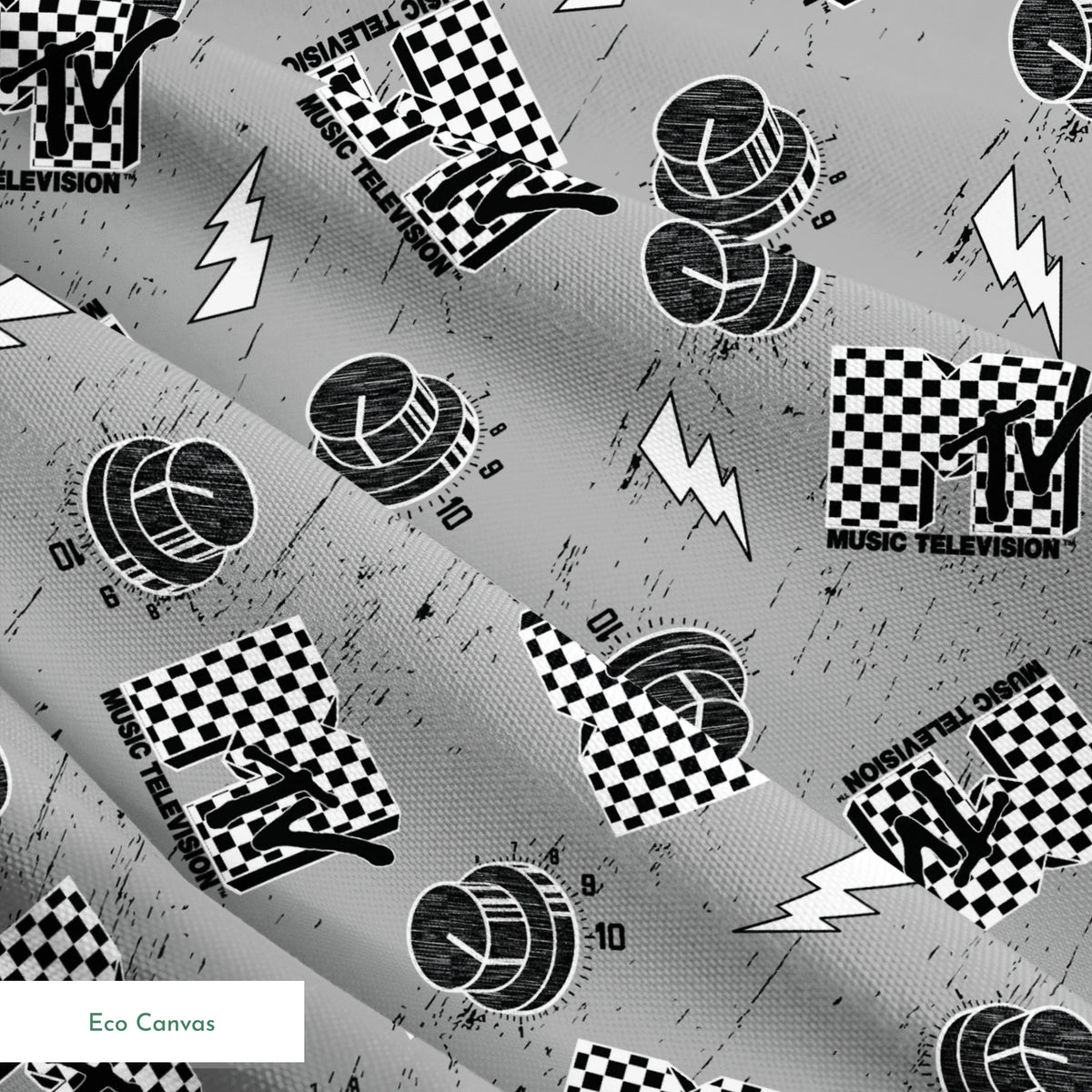 Motorsport pattern with checkered racing flags, lightning bolts, and helmets on gray background springs ecocanvas texture
