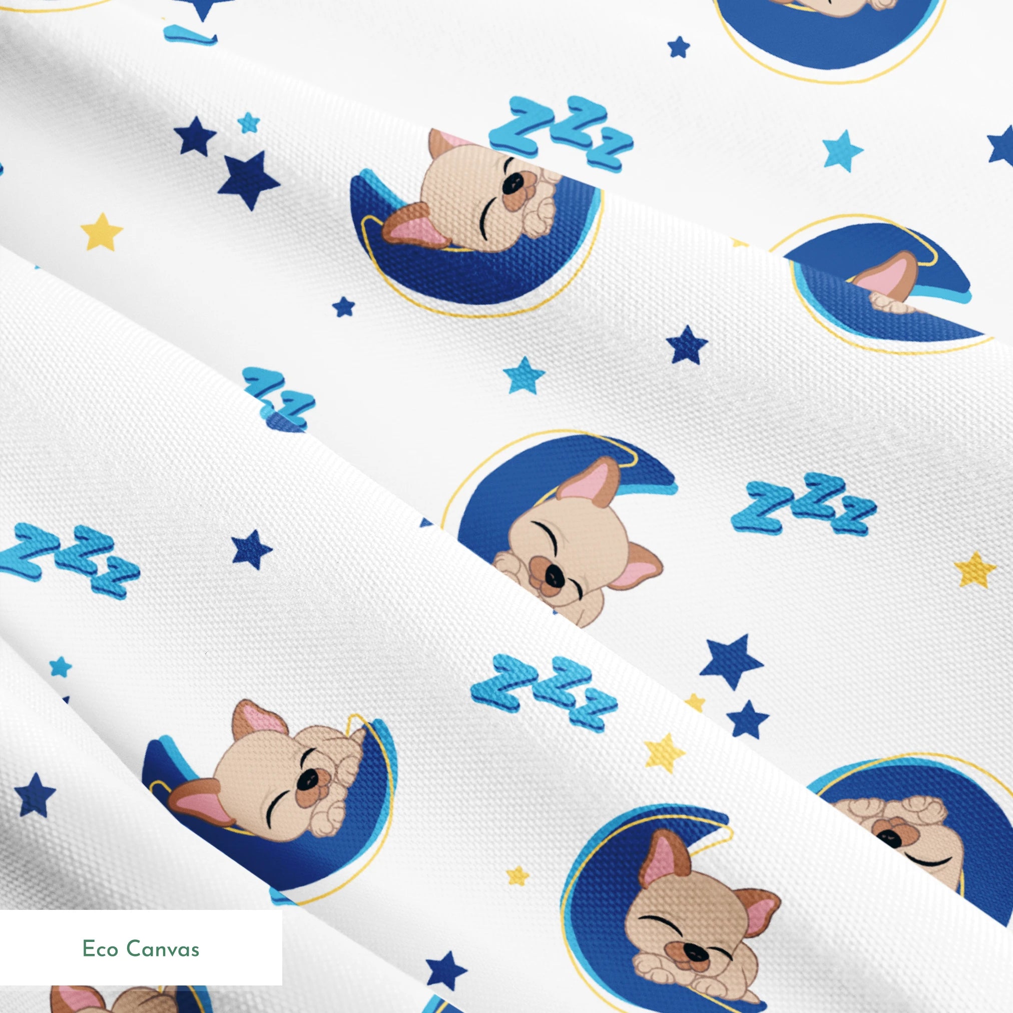 Hasbro Littliest Pet Shop Frenchie Snooze on White Fabric