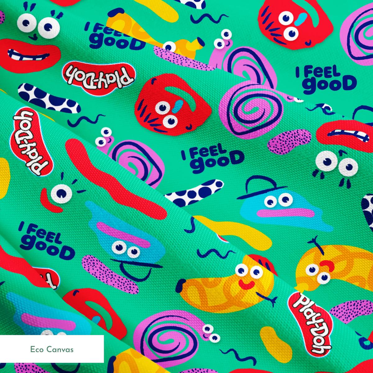 Hasbro Play-Doh Sensory Creatures on Green Fabric
