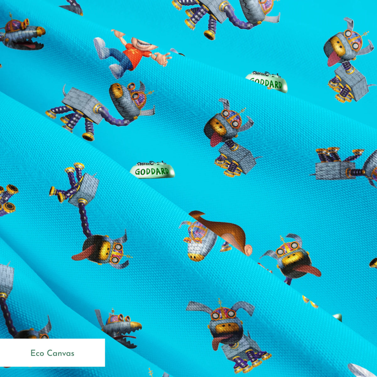 Paramount Jimmy Neutron Best Buds on Blue Fabric