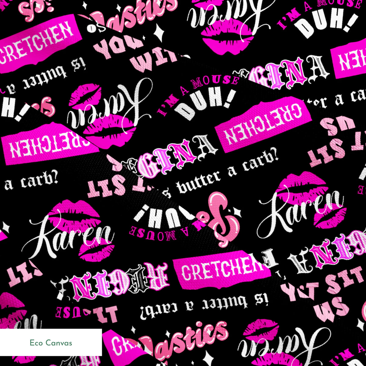 Paramount Mean Girls The Plastics on Black Fabric
