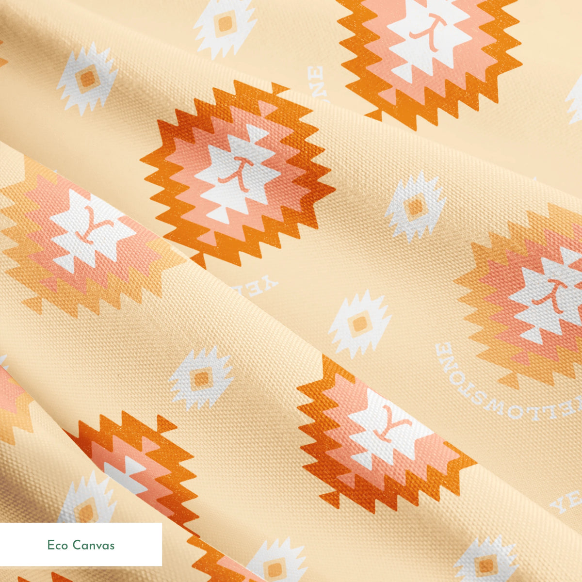 Paramount Yellowstone Tribal Medallions on Sun Yellow Fabric