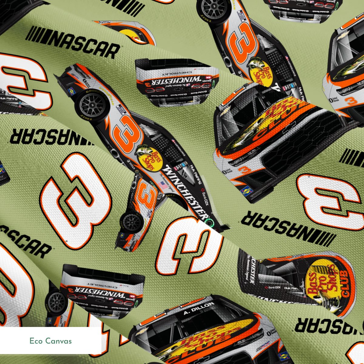 NASCAR® Austin Dillon Toss on Green Fabric