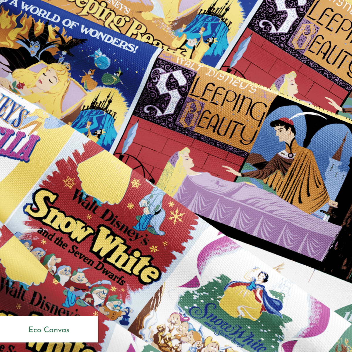 Disney Princess Vintage Poster Collage Fabric