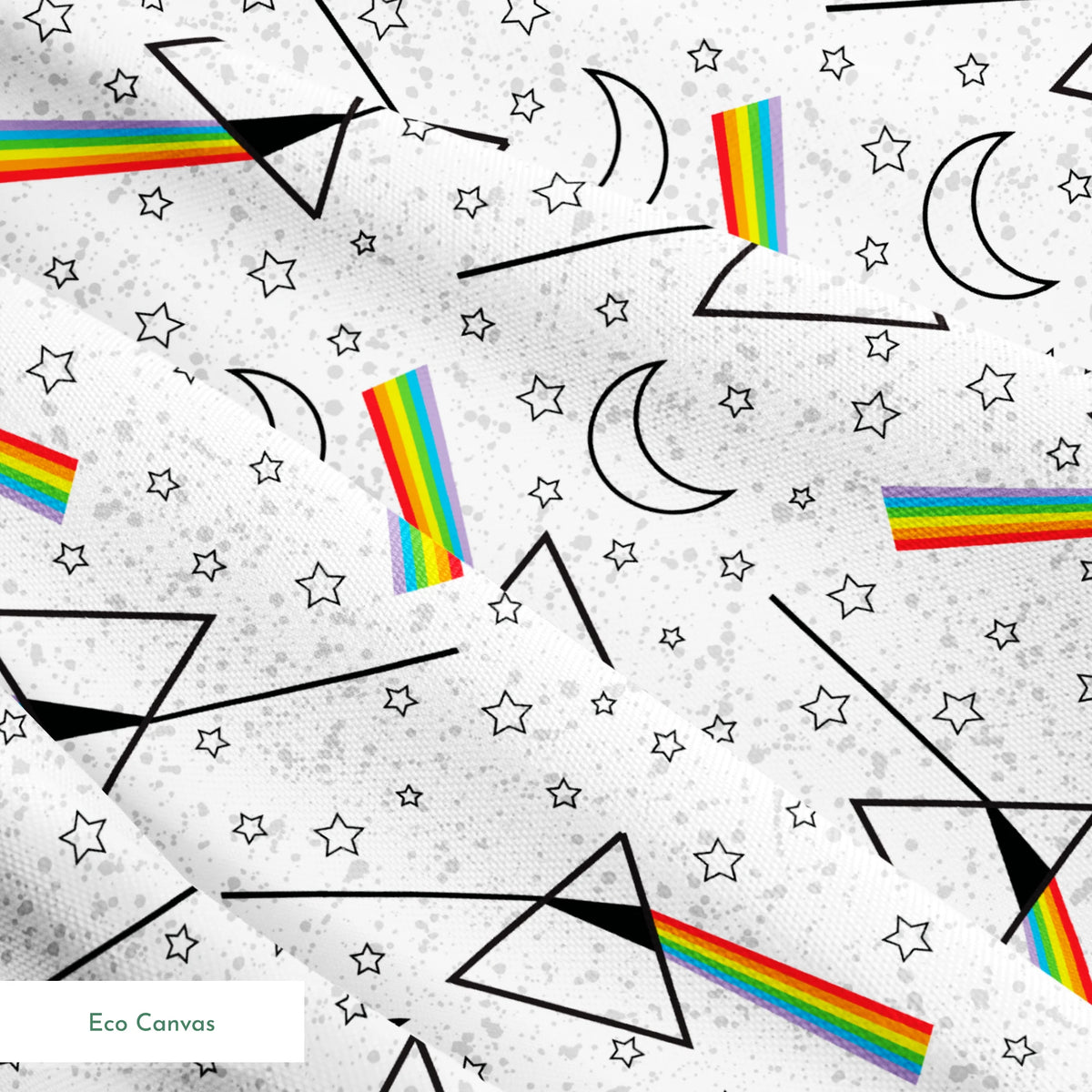 Pink Floyd Dark Side on White Fabric