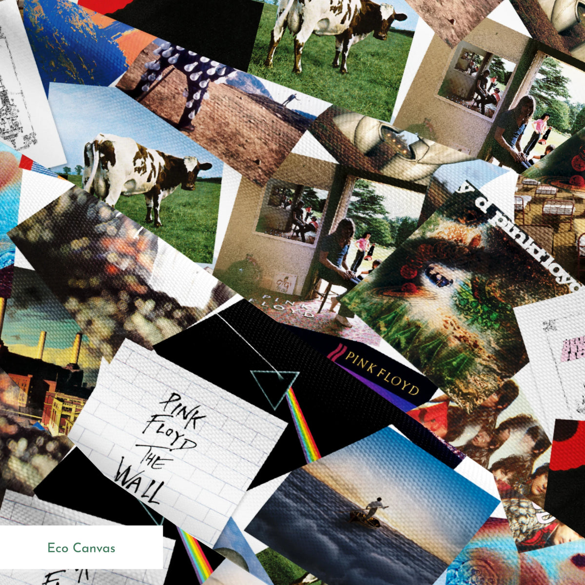 Pink Floyd Album Collage Fabric