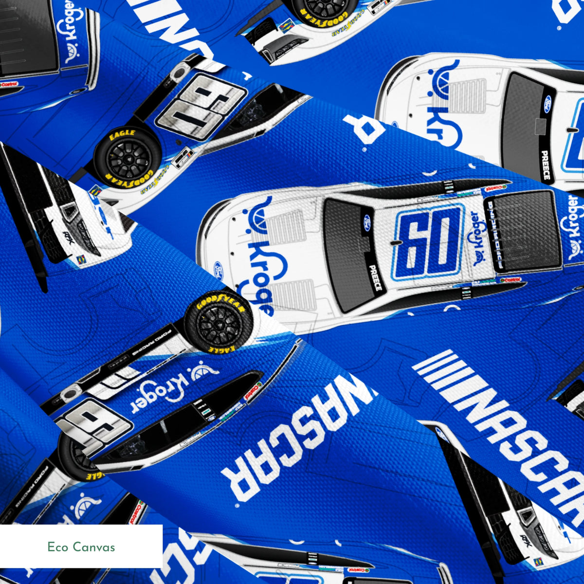 NASCAR® Ryan Preece Toss on Blue Fabric