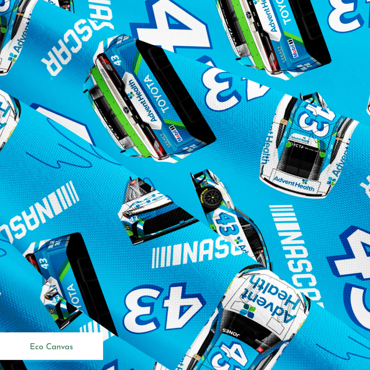 NASCAR® Erik Jones Toss on Blue Fabric