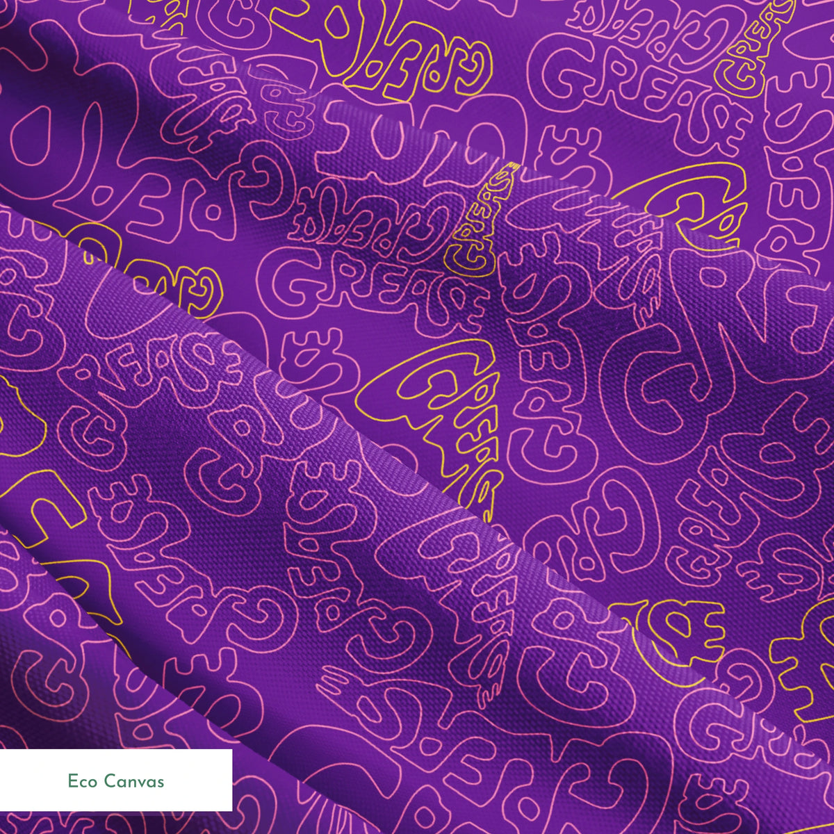 Paramount Grease Title Toss on Purple Fabric