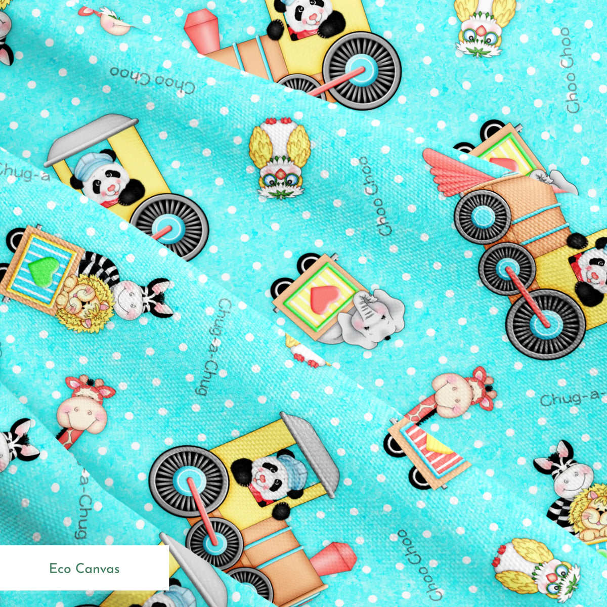 Vicki Schreiner BaZooples Panda Choo Choo Fabric