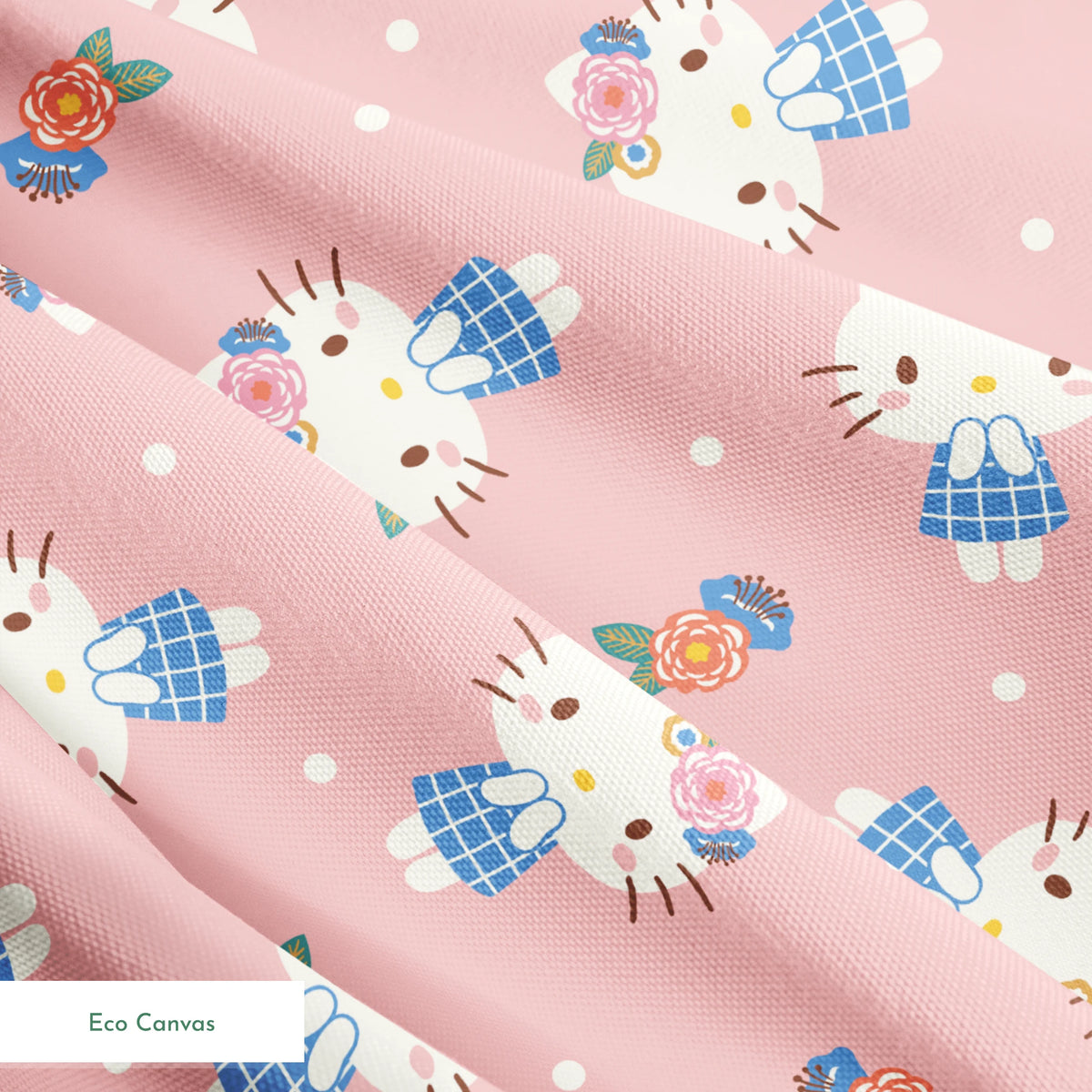 Hello Kitty® Florals on Pink Fabric