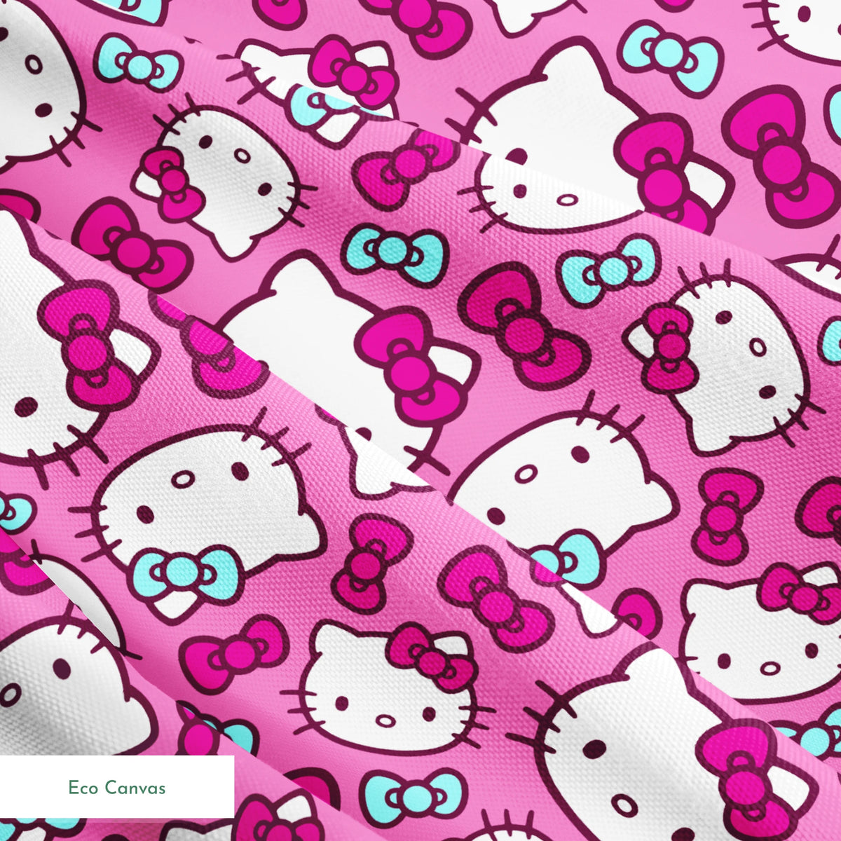 Hello Kitty® Pink and Blue Bows Fabric