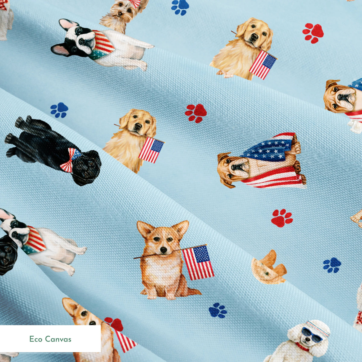 Danielle Murray Patriotic Pups Toss Fabric