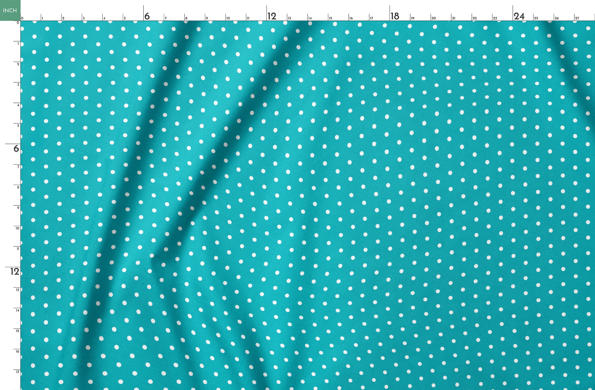 Two white circles on teal background springs fatquarter mockup