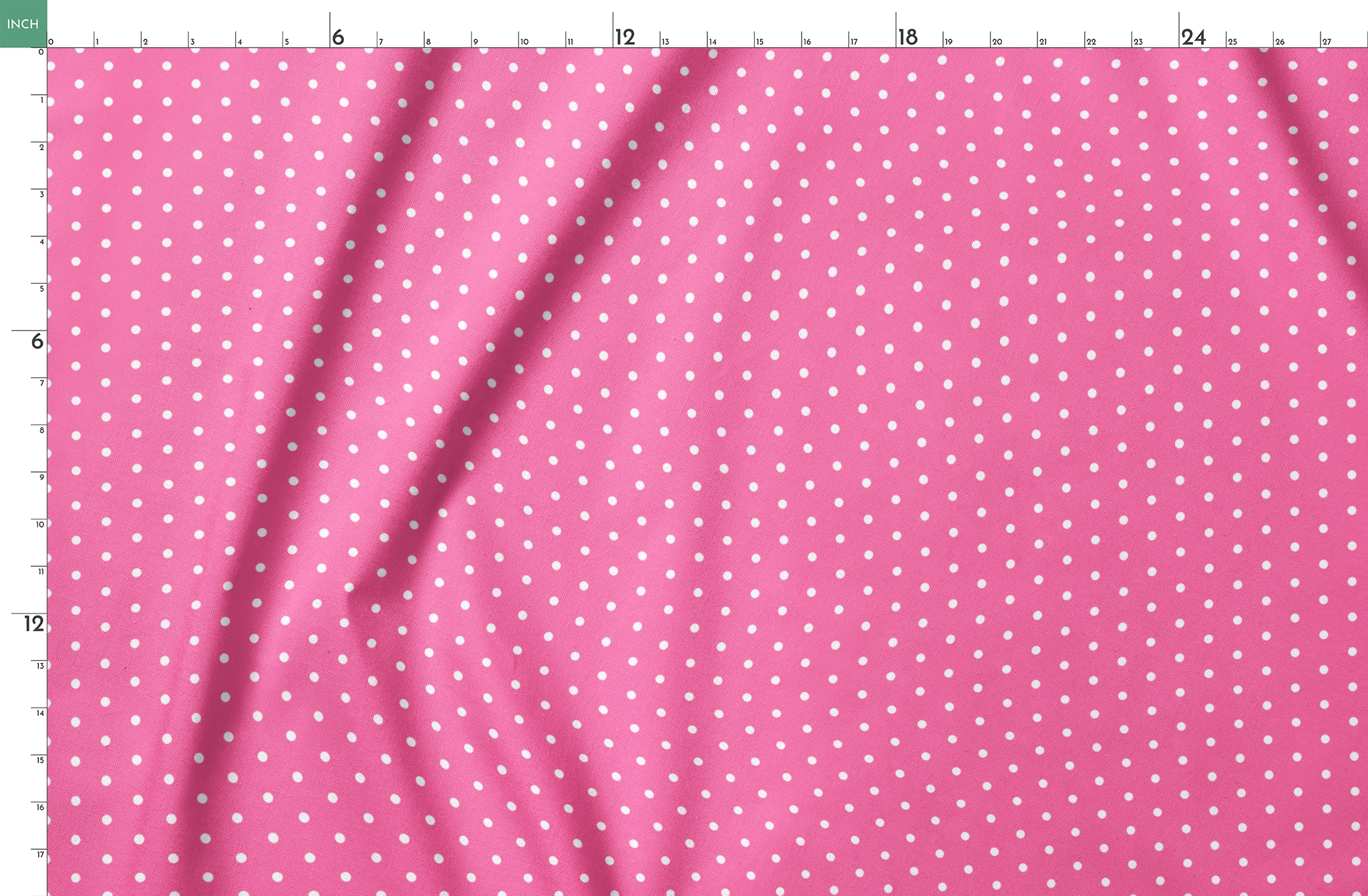 Two white circles on a bright pink background springs fatquarter mockup