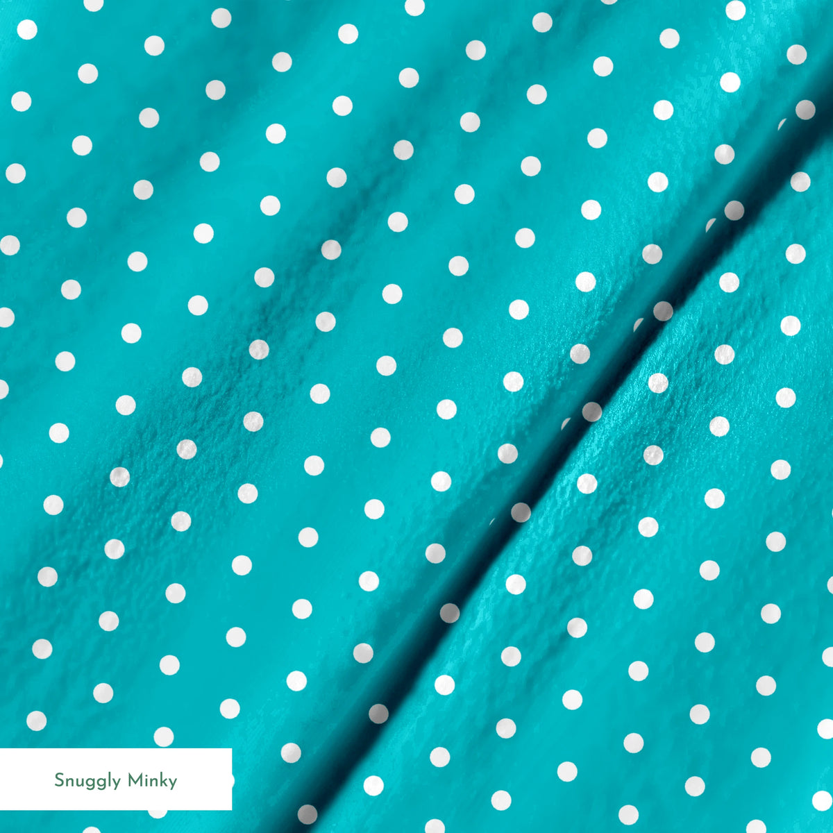 Two white circles on teal background springs minky texture
