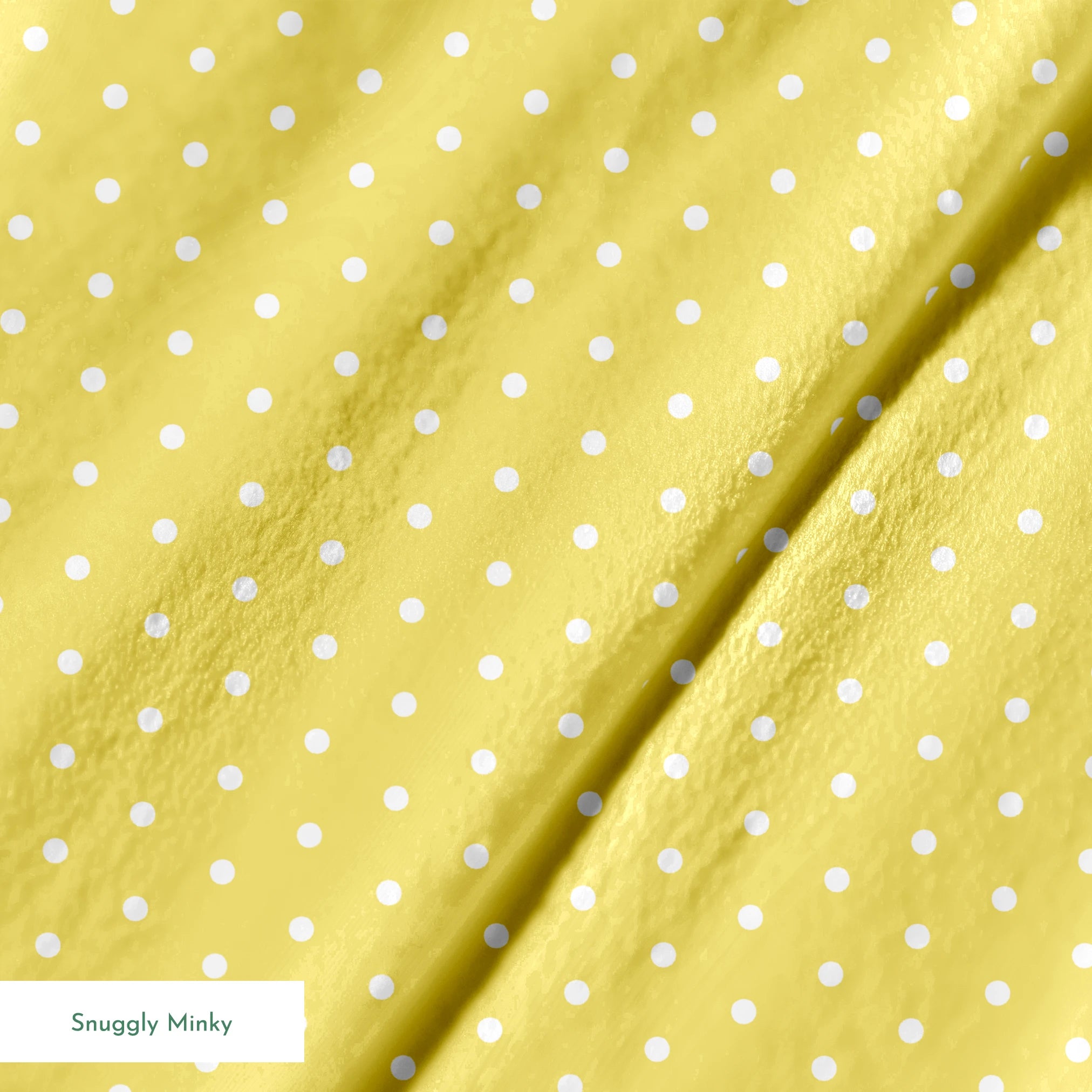 Yellow background with white circles. springs minky texture