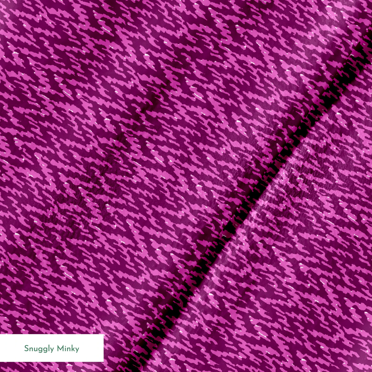 Purple abstract pattern with diagonal brush-like strokes in varying shades of magenta and violet springs minky texture