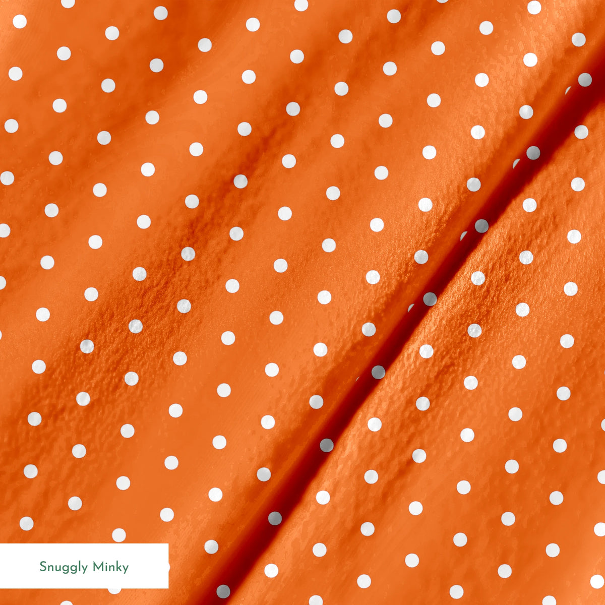 Orange background with two white circles, one in the upper left corner and another in the middle right. springs minky texture