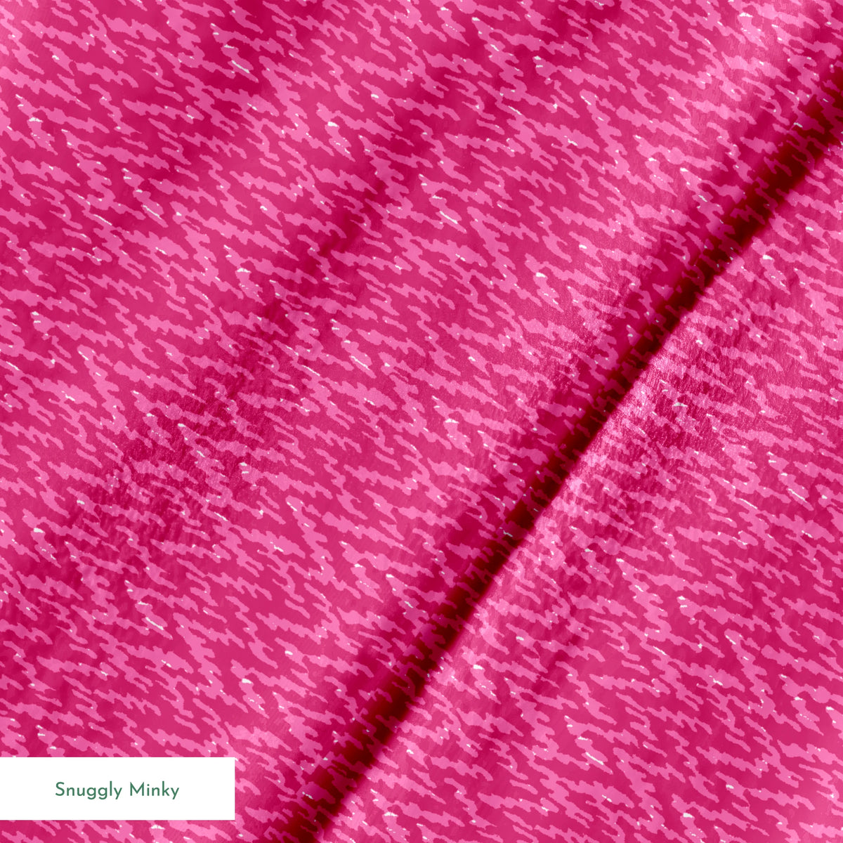 Pink abstract pattern with vertical wavy brushstrokes in varying shades of magenta and light pink springs minky texture