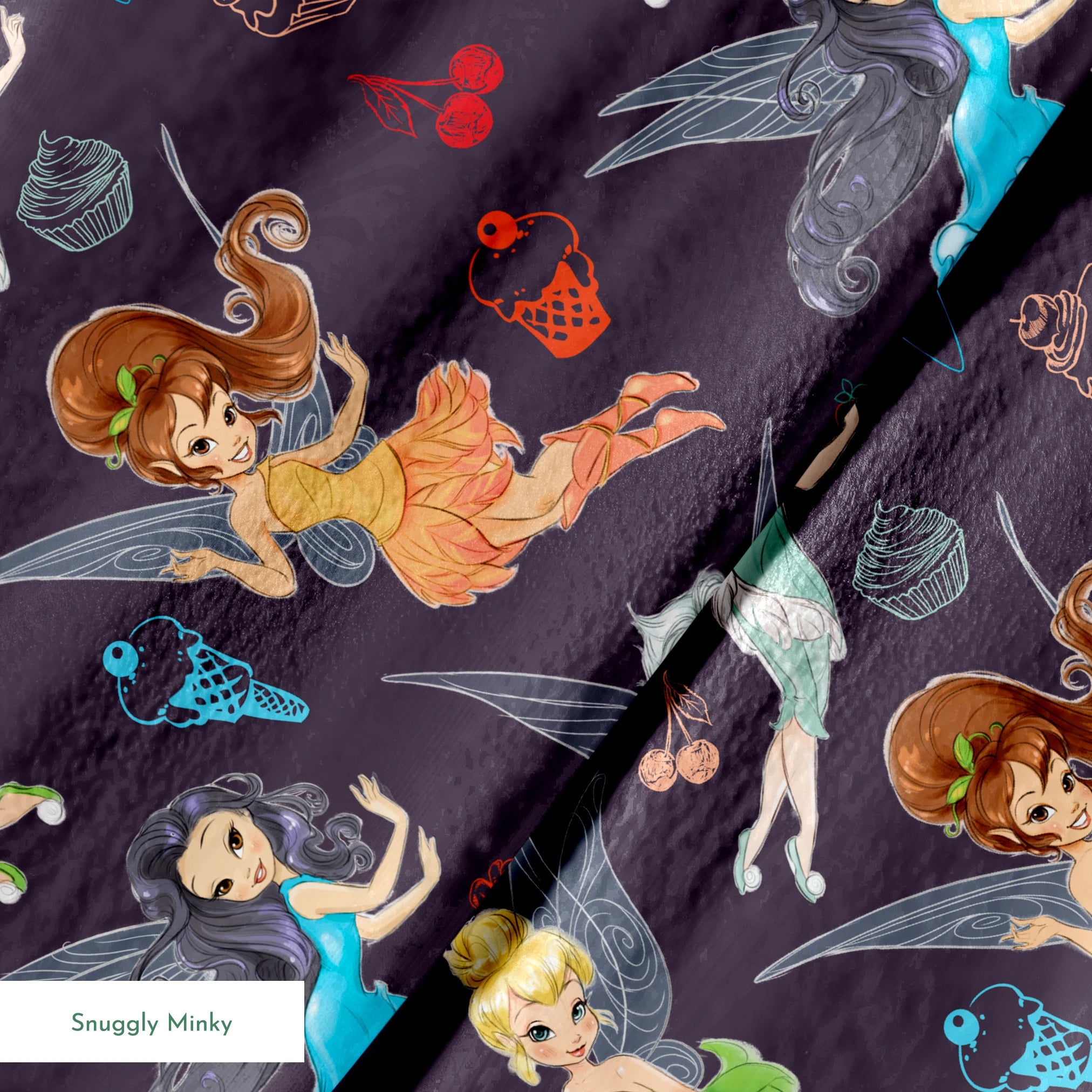 Disney Tinker Bell and Fairies Dessert Toss Fabric