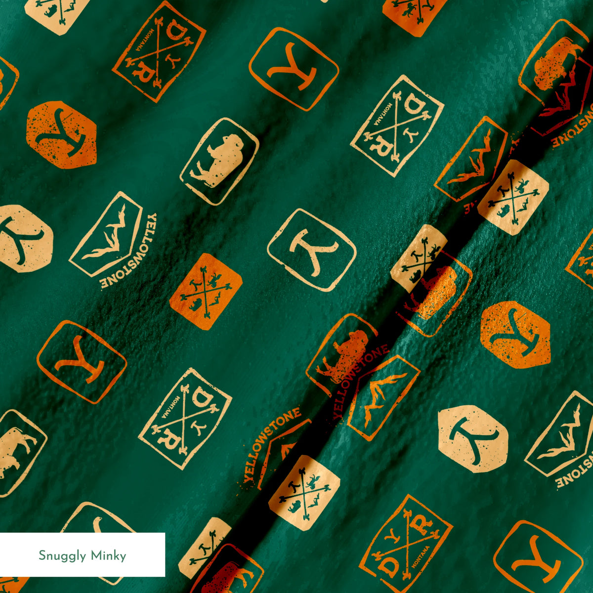 Paramount Yellowstone Patch Toss on Green Fabric