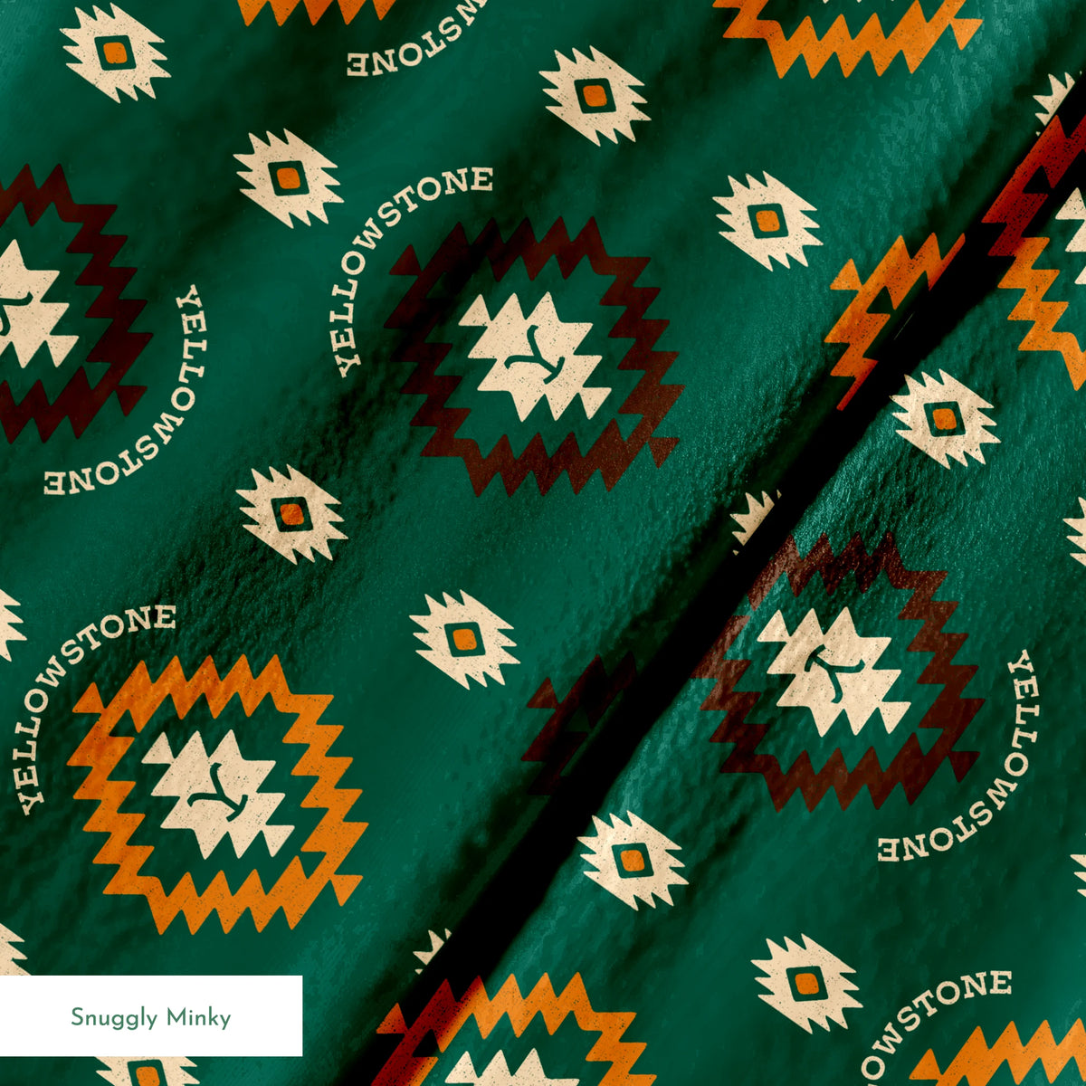 Paramount Yellowstone Tribal Medallions on Deep Teal Fabric