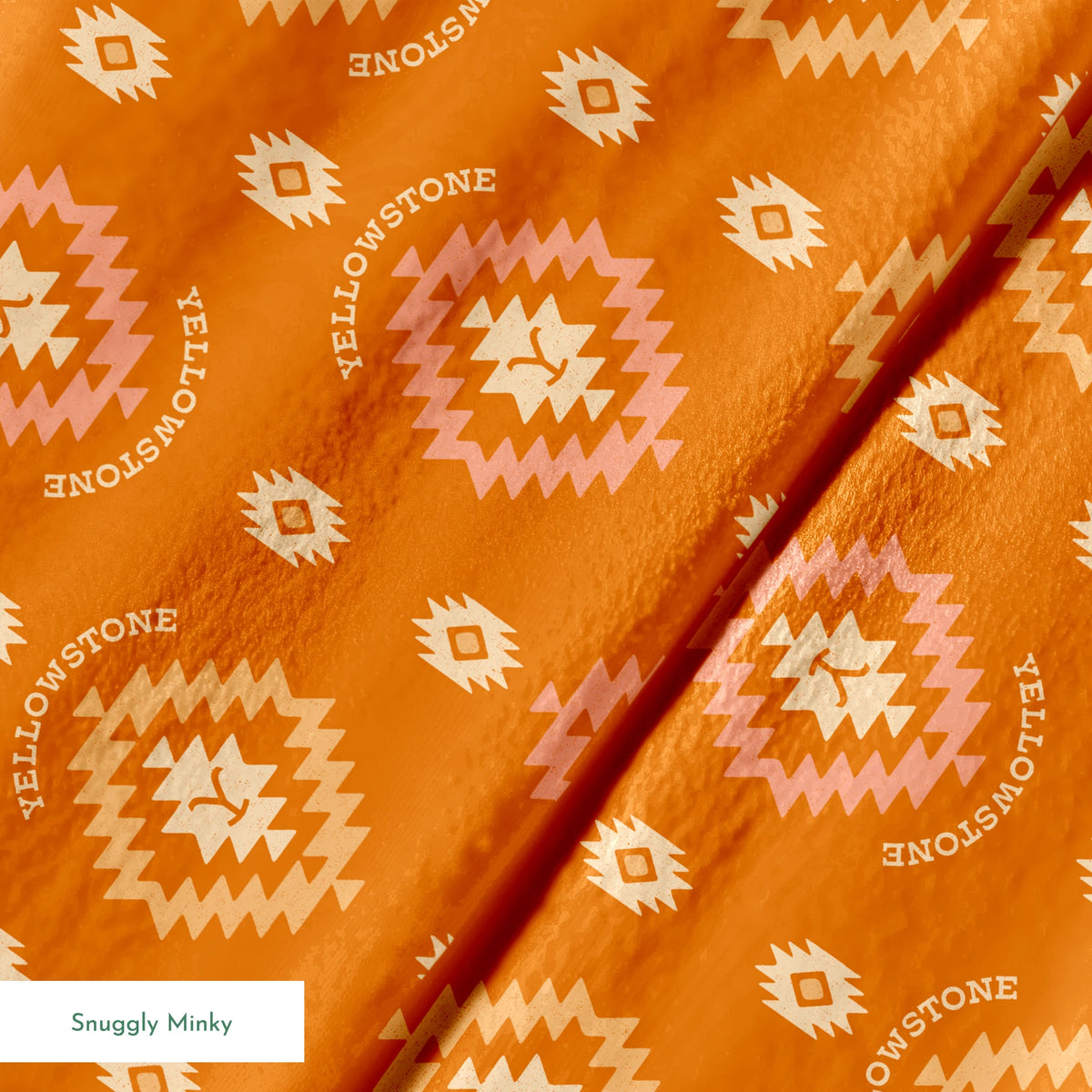 Paramount Yellowstone Tribal Medallions on Desert Orange Fabric