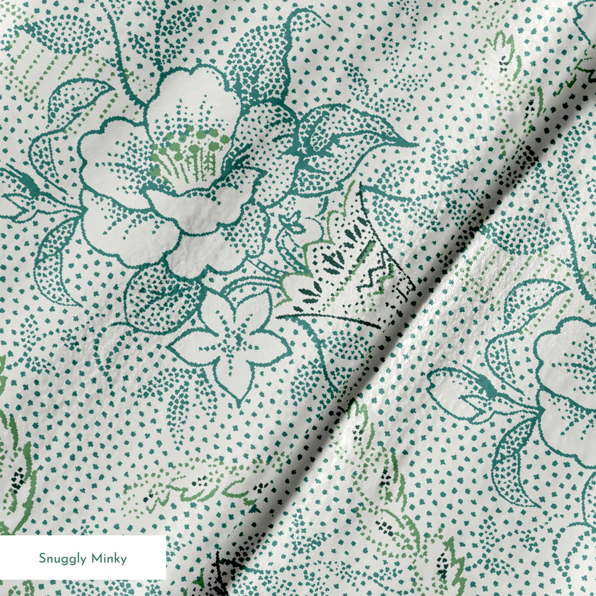 Rina on Silver Sage Fabric