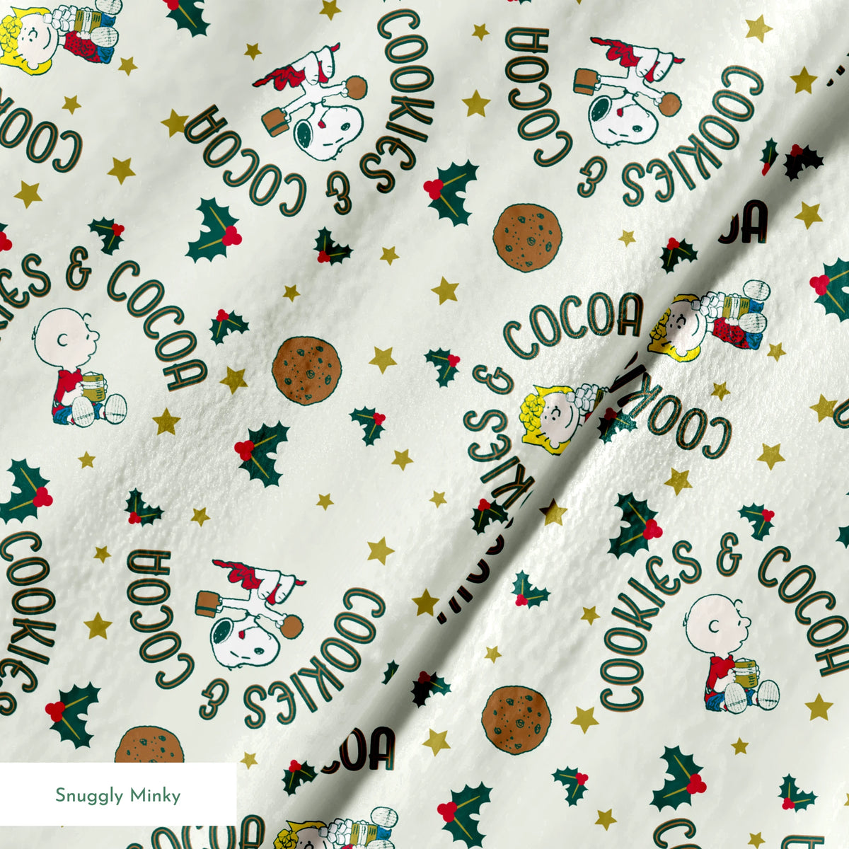 Peanuts Christmas Cookies & Cocoa Fabric