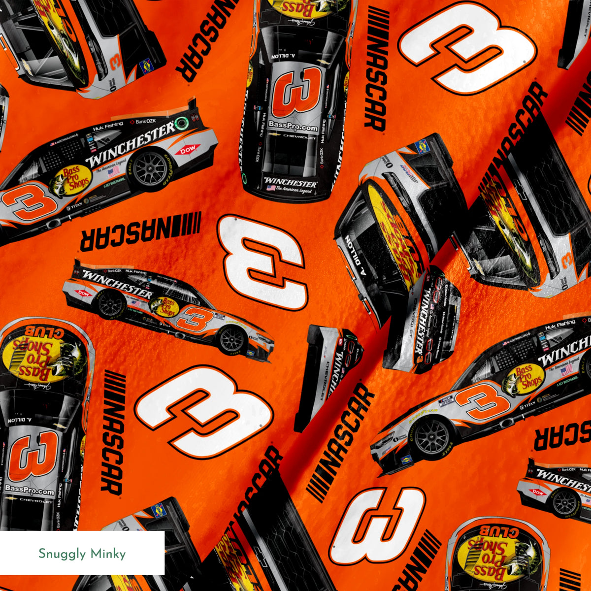 NASCAR® Austin Dillon Toss on Orange Fabric
