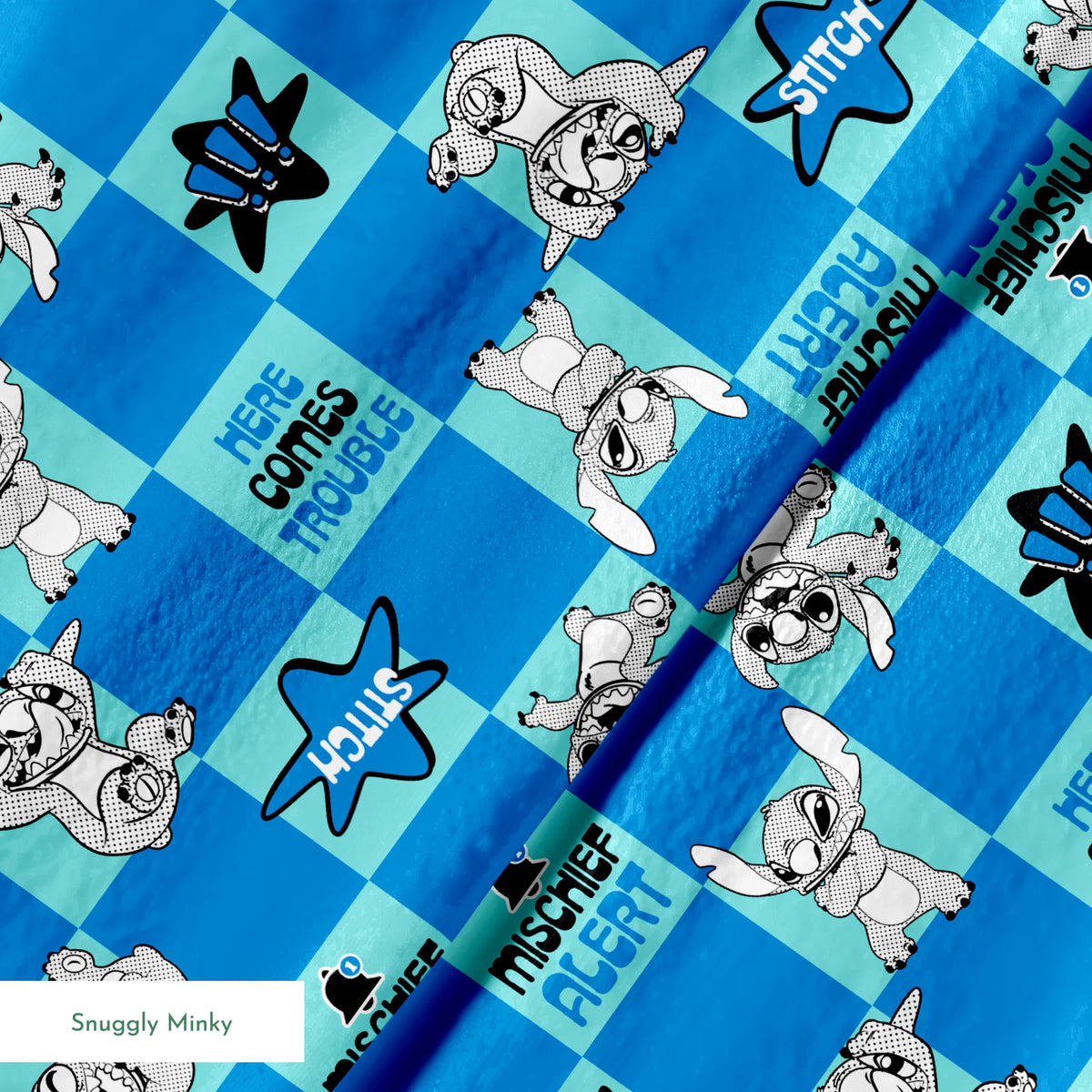 Disney Stitch Mischief Alert Fabric