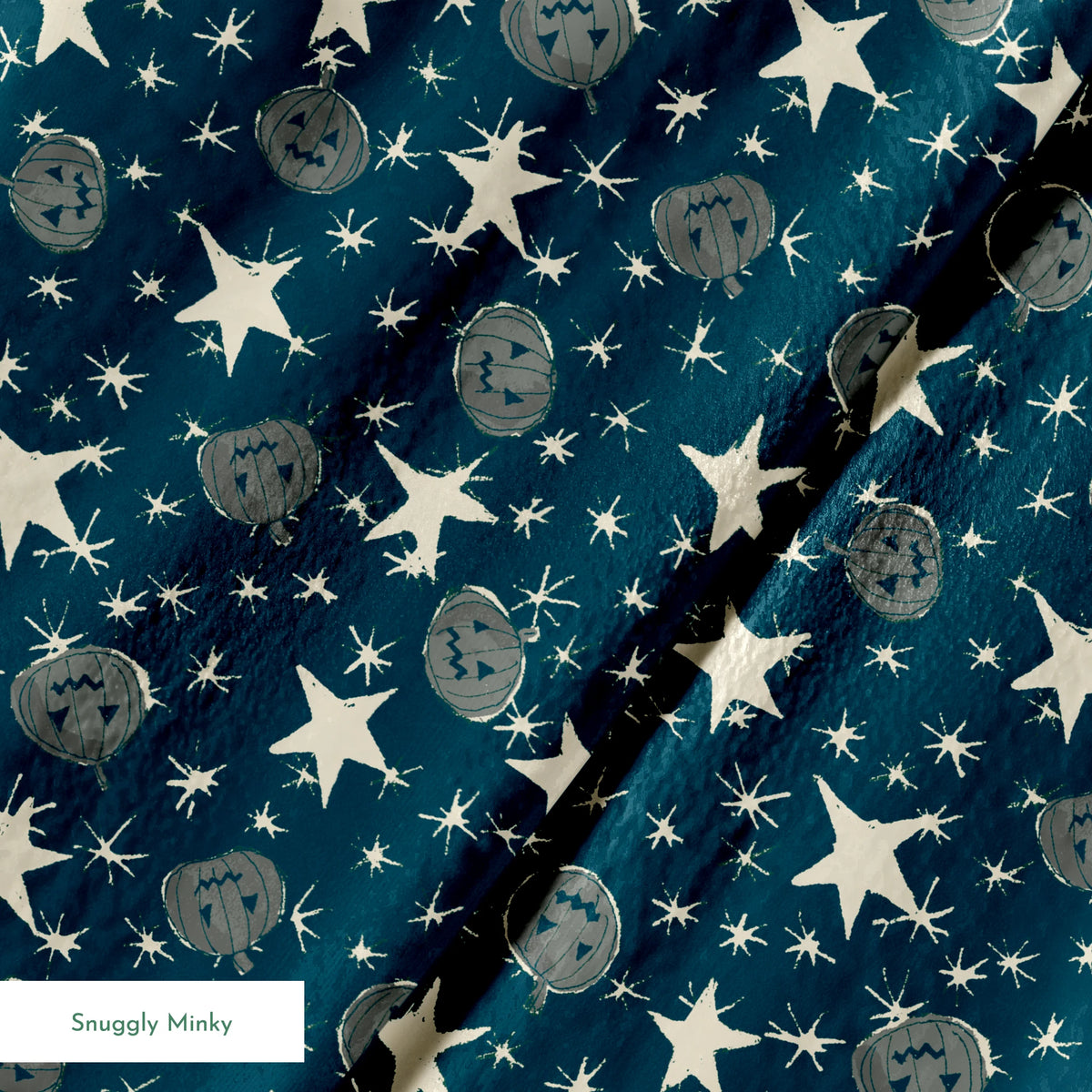 Pumpkins on Haunted Night Fabric