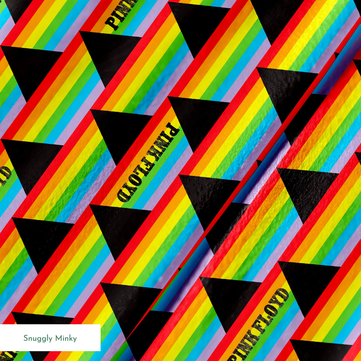 Pink Floyd Dark Side Rainbows Fabric