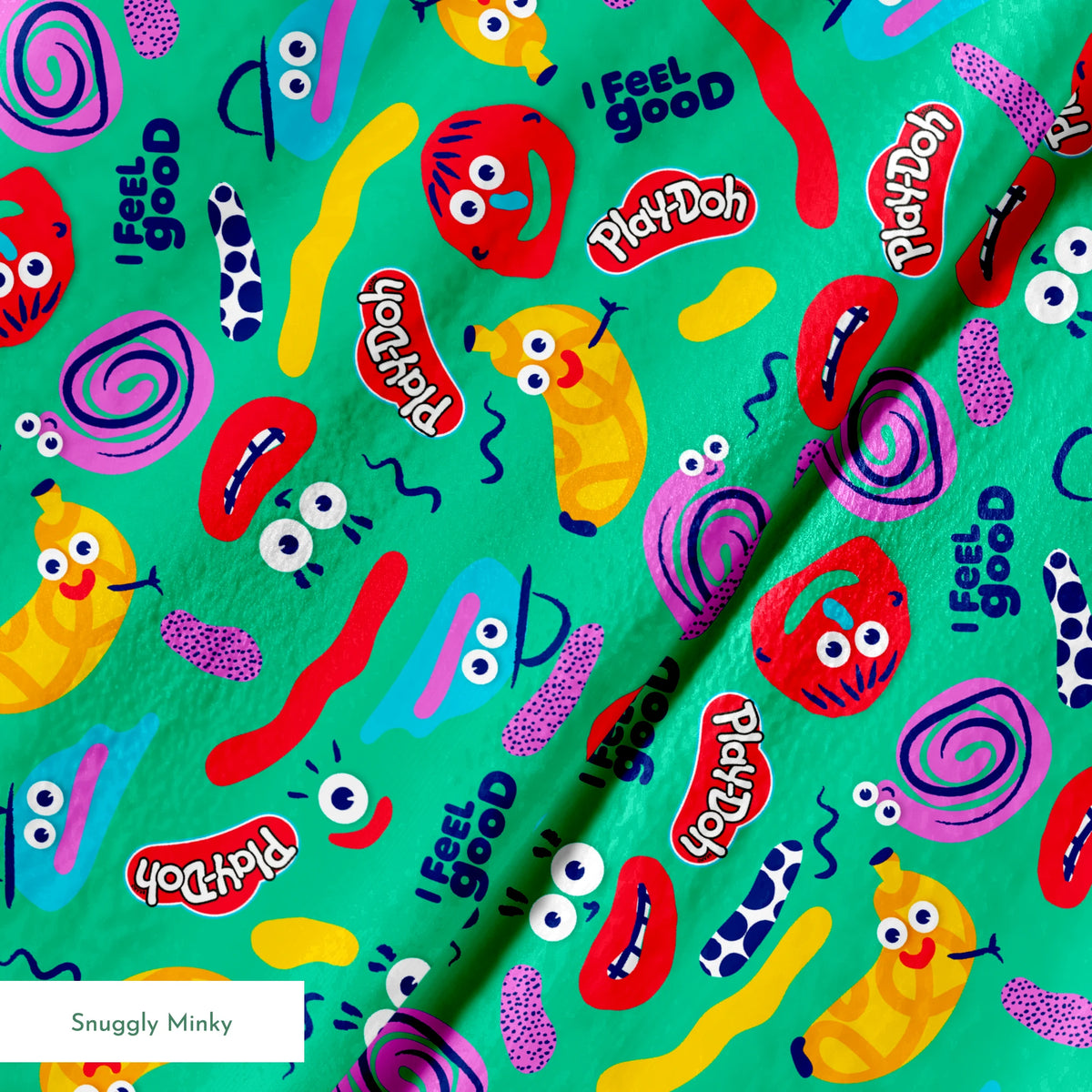 Hasbro Play-Doh Sensory Creatures on Green Fabric