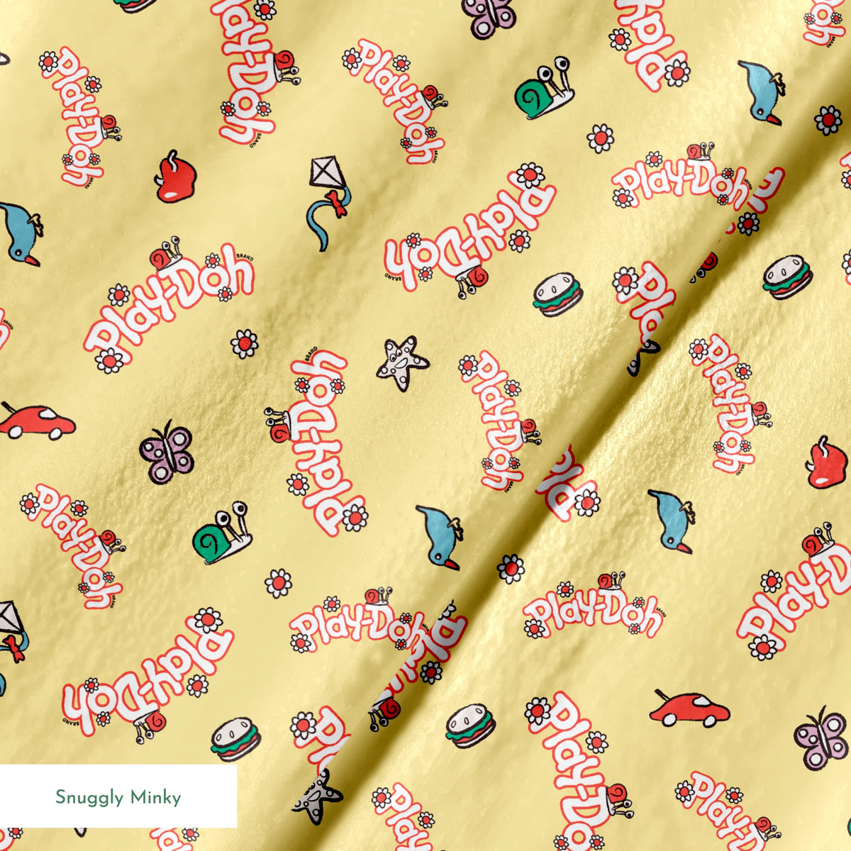Hasbro Play-Doh Retro Daisy Logo Fabric