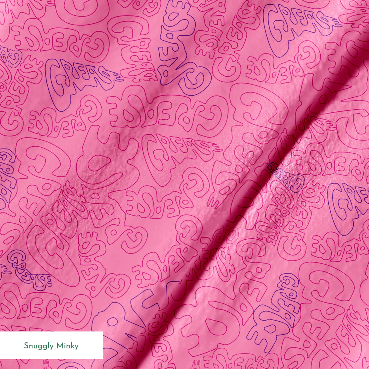 Paramount Grease Title Toss on Pink Fabric