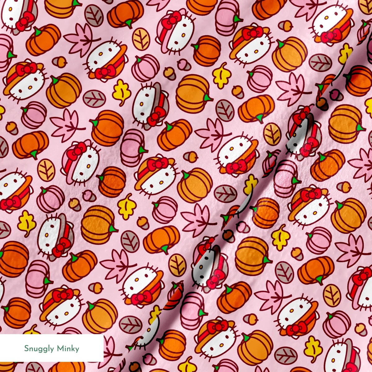Hello Kitty® Pumpkin Patch Toss on Pink Fabric