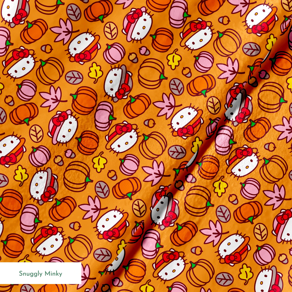 Hello Kitty® Pumpkin Patch Toss on Orange Fabric