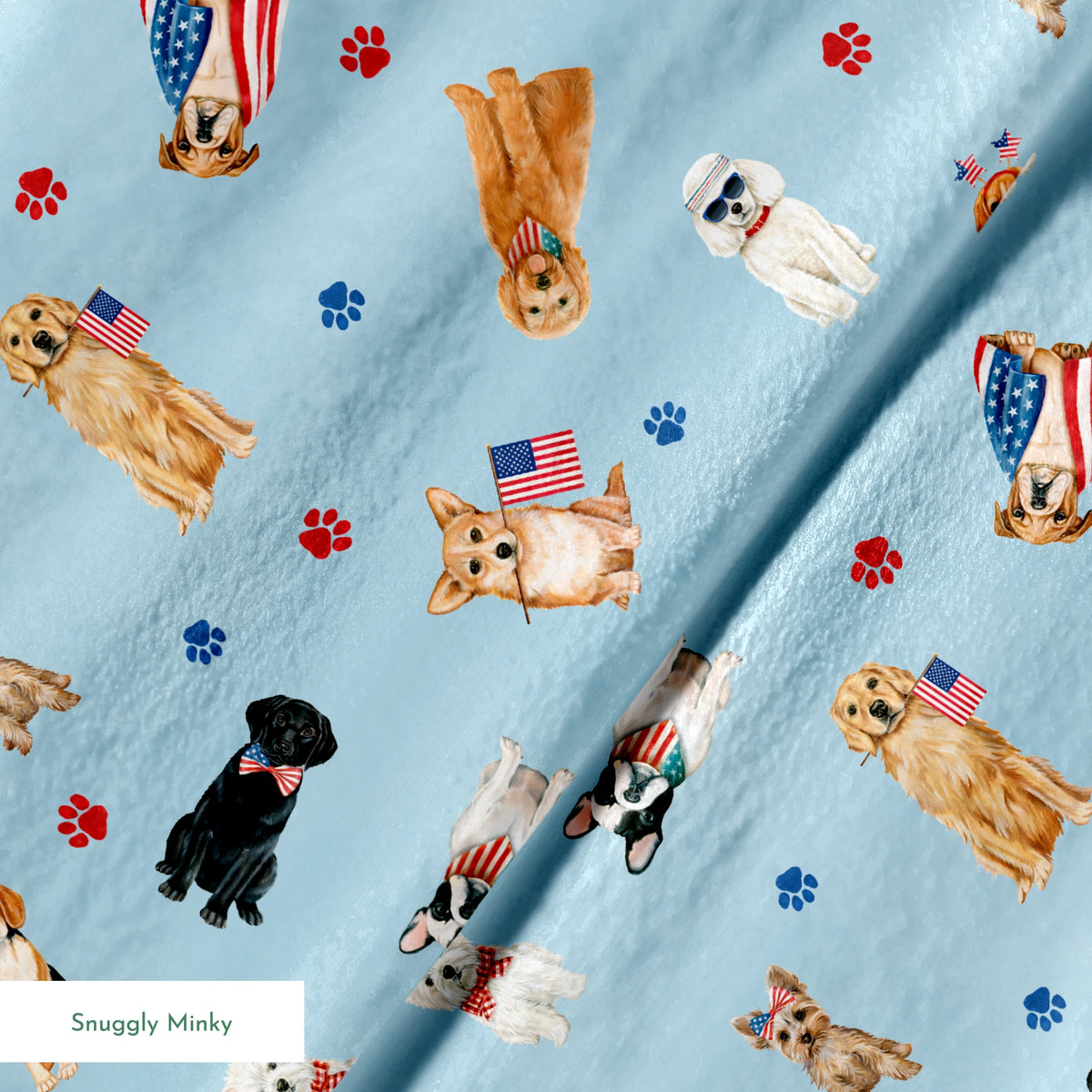 Danielle Murray Patriotic Pups Toss Fabric