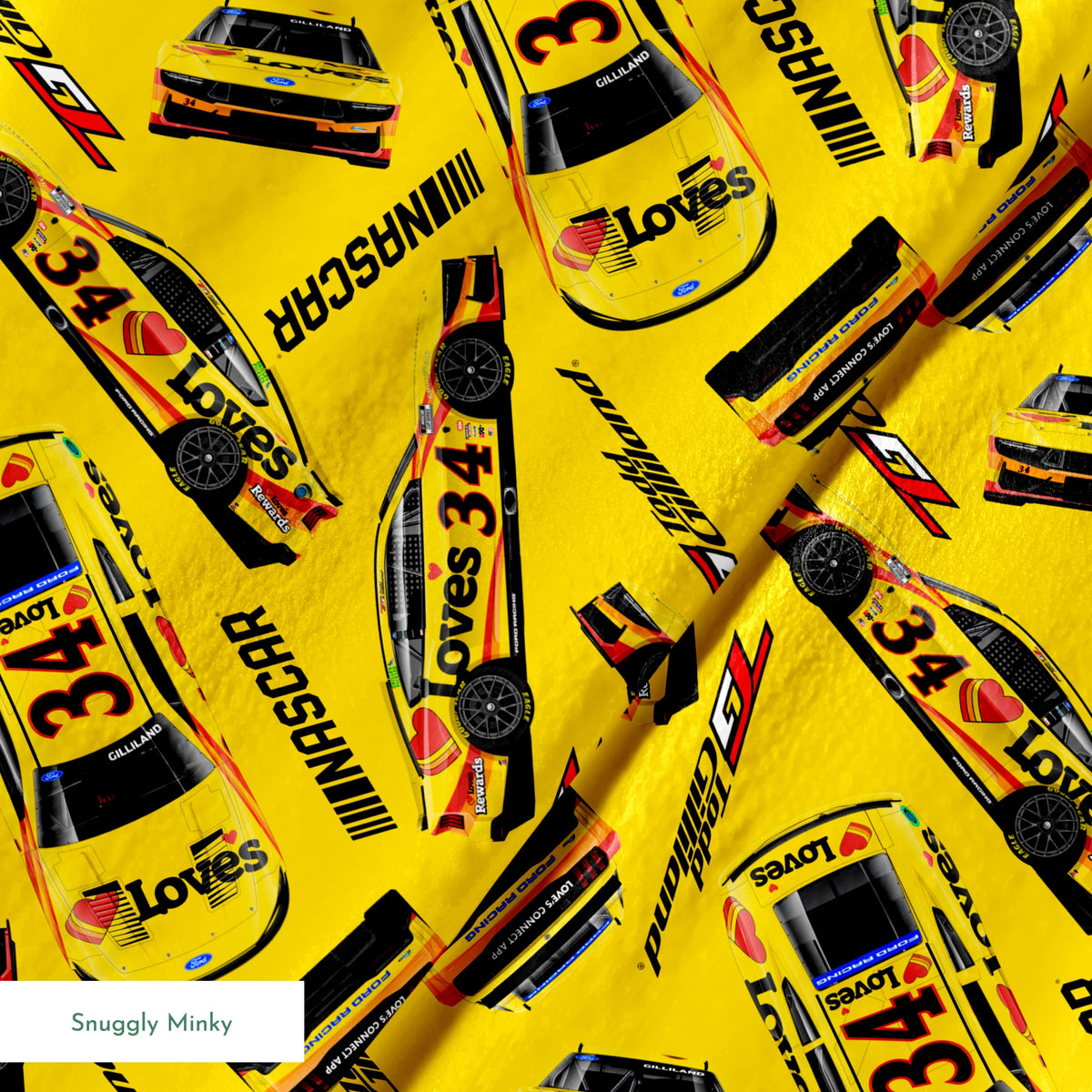 NASCAR® Todd Gilliand Toss on Yellow Fabric
