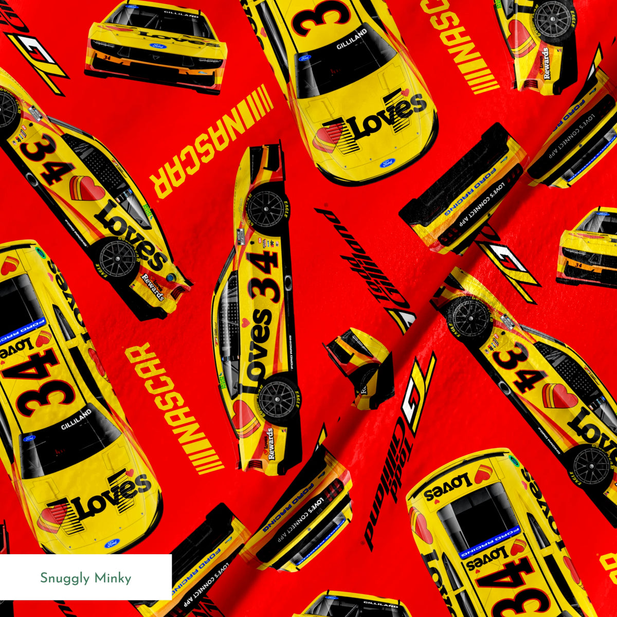 NASCAR® Tood Gilliand Toss on Red Fabric