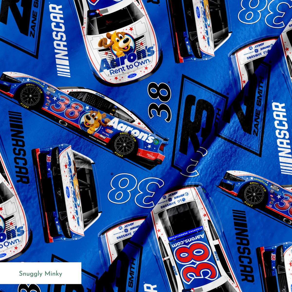 NASCAR® Zane Smith Toss on Blue Fabric