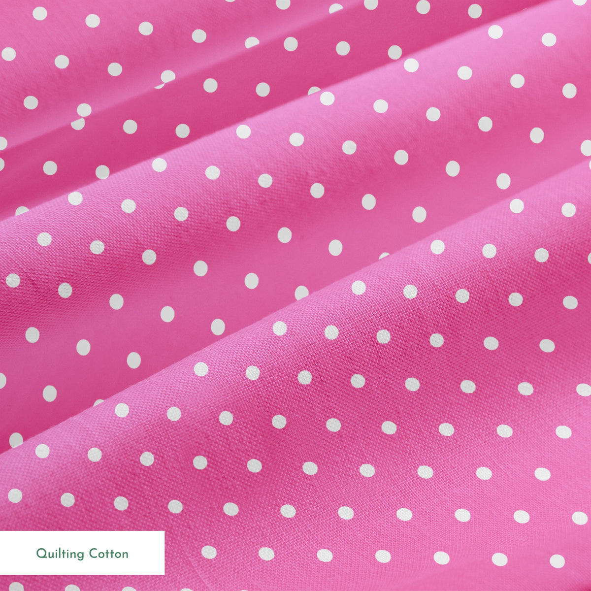 Two white circles on a bright pink background springs quiltingcotton texture